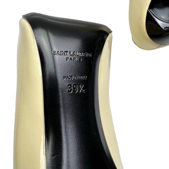SAINT LAURENT Teddy High Vamp Patent Leather Pumps size EU 39.5 US 9.5 Coquille - Picture 12 of 14